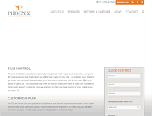 Tablet Screenshot of phoenixcreditconsultants.com